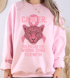 Wrong Tribe Pink Ribbon Leopard Sweatshirt | Breast Cancer Awareness Sweatshirt