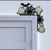Ghost Door Topper with Spider Webs & Bat – Halloween Wooden Door Frame Décor | Spooky Gothic Decoration
