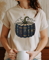 Witchy Pumpkin Book Graphic Tee | Spells Potions Magic T-Shirt | Fall Halloween Witchcore Shirt