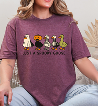 Just a Spooky Goose Halloween Shirt | Funny Goose Graphic Tee | Cute Fall & Spooky Season T-Shirt
