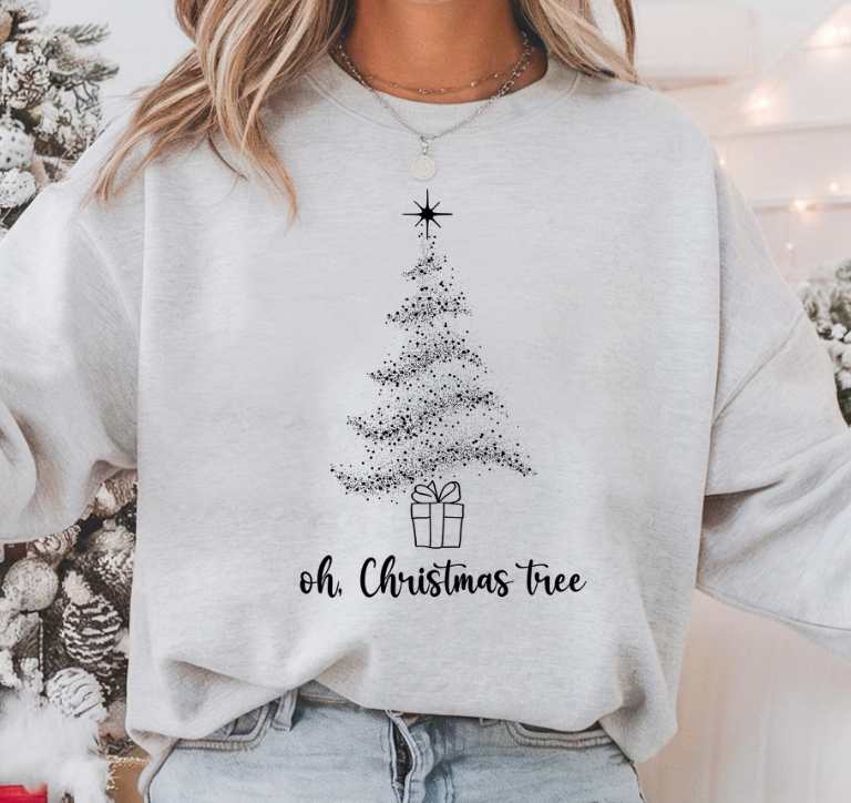 Oh, Christmas Tree Crewneck Sweatshirt – Cozy Holiday Vibes!