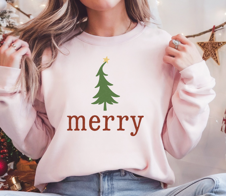 🎄 Merry Christmas Tree Sweatshirt Crewneck Hoodie