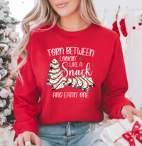 Torn Between Lookin’ Like a Snack and Eatin’ One Christmas Sweatshirt | Funny Holiday Sweatshirt