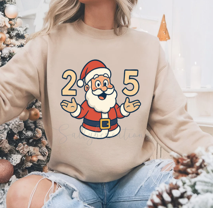 2-5 Santa Christmas Sweatshirt – Festive Holiday Crewneck or Hoodie