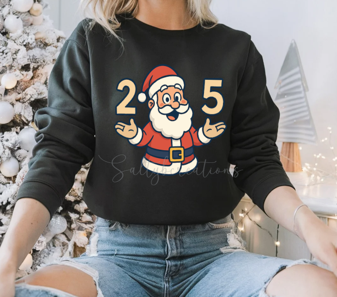 2-5 Santa Christmas Sweatshirt – Festive Holiday Crewneck or Hoodie