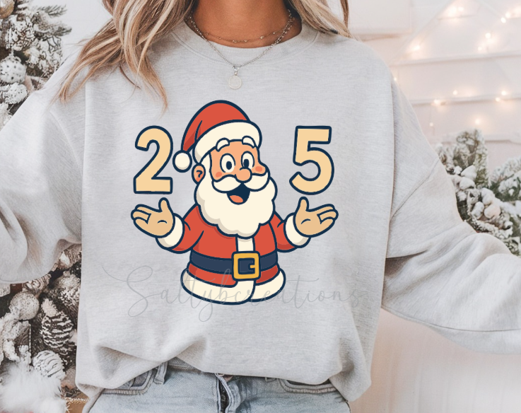 2-5 Santa Christmas Sweatshirt – Festive Holiday Crewneck or Hoodie