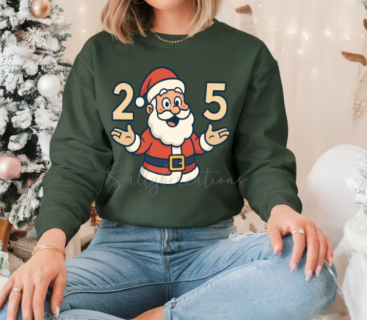 2-5 Santa Christmas Sweatshirt – Festive Holiday Crewneck or Hoodie