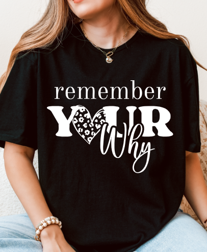 Remember Your Why T-Shirt – Inspirational Motivational Unisex Graphic Tee