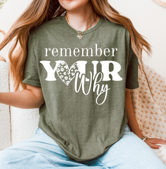 Remember Your Why T-Shirt – Inspirational Motivational Unisex Graphic Tee