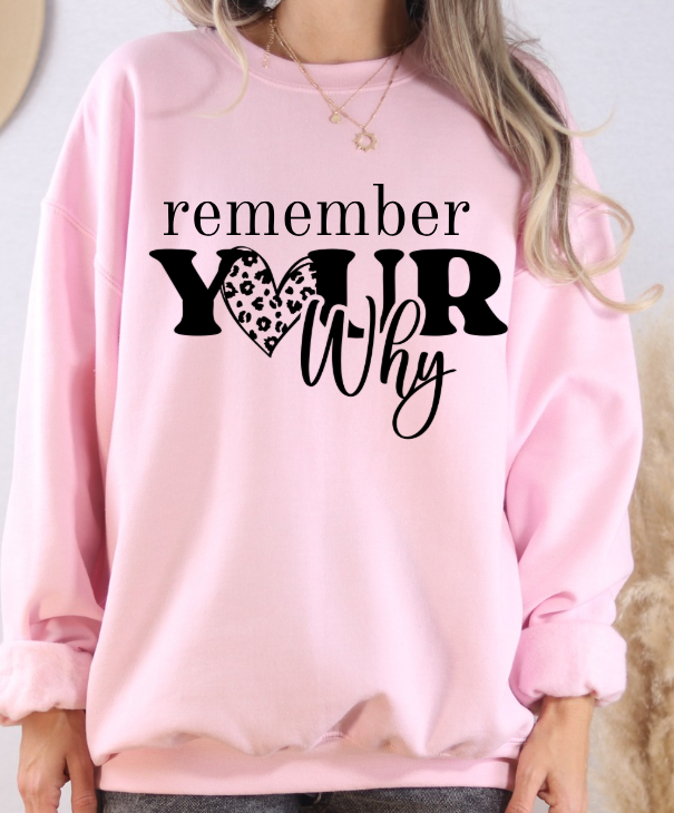 Remember Your Why Hoodie – Unisex Inspirational Motivational Graphic Sweatshirt