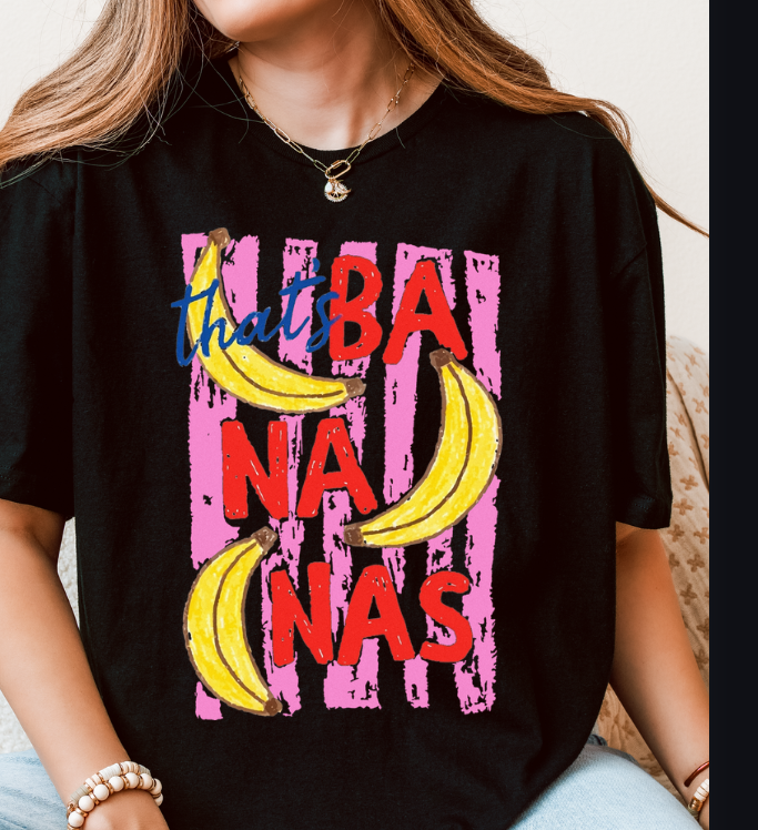 That’s Ba-Na-Nas Funny Banana Graphic T-Shirt | Cute Retro Fruit Tee | Unisex Softstyle Shirt