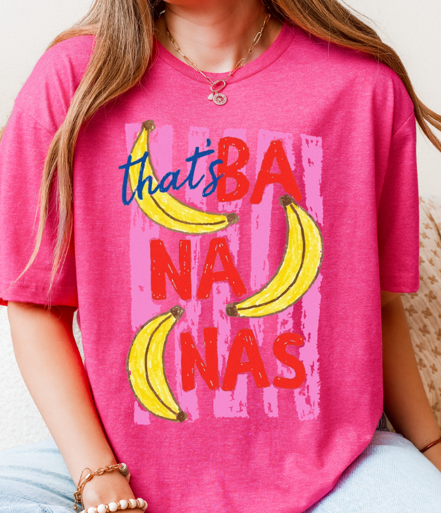 That’s Ba-Na-Nas Funny Banana Graphic T-Shirt | Cute Retro Fruit Tee | Unisex Softstyle Shirt