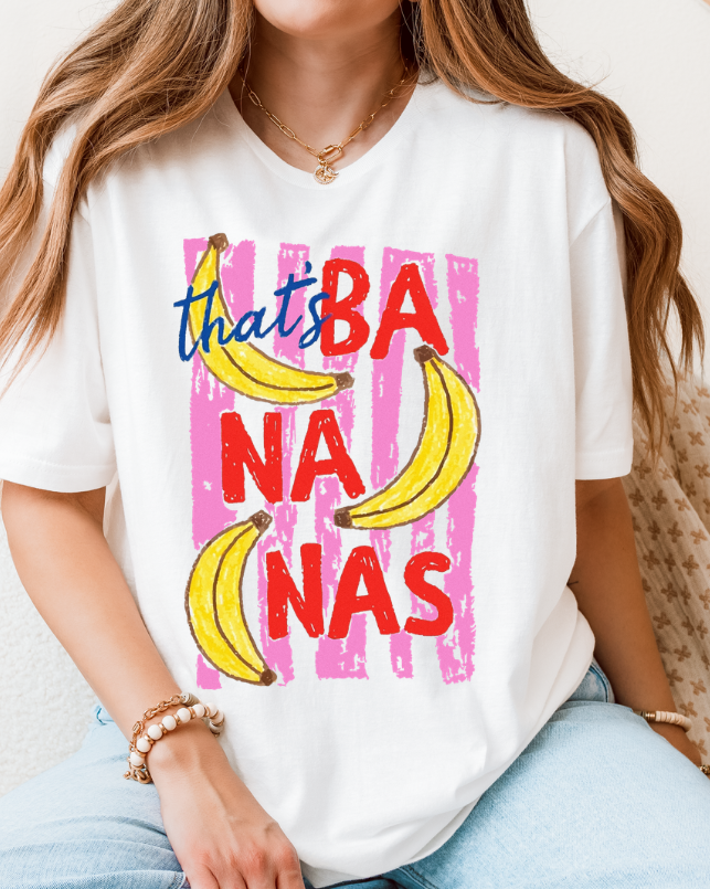 That’s Ba-Na-Nas Funny Banana Graphic T-Shirt | Cute Retro Fruit Tee | Unisex Softstyle Shirt