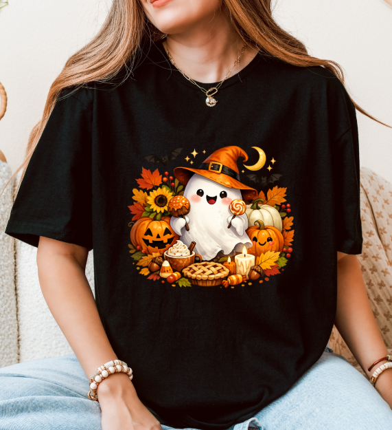 Spooky and Sweet Autumn Ghost T-shirt