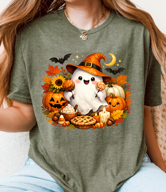 Spooky and Sweet Autumn Ghost T-shirt
