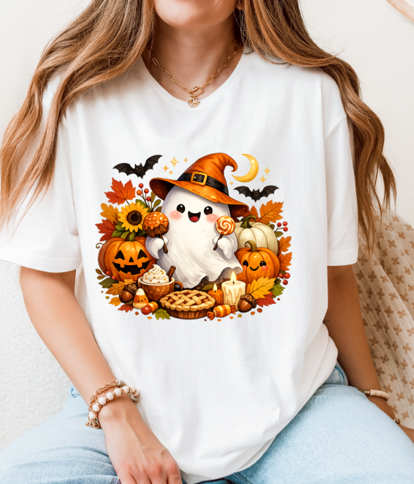 Spooky and Sweet Autumn Ghost T-shirt