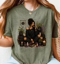 Witchy Mom vibes softstyle graphic T-shirt