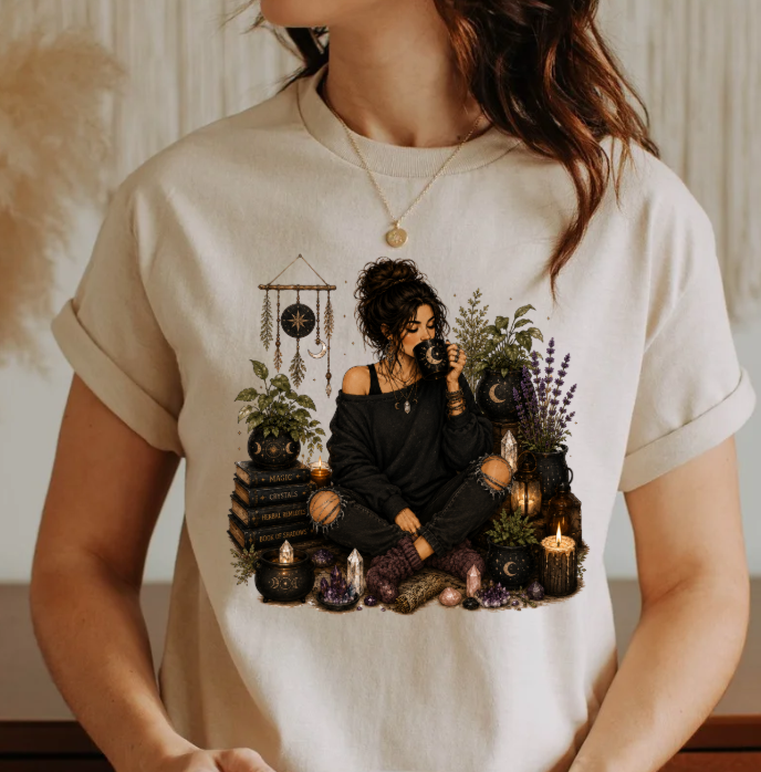 Witchy Mom vibes softstyle graphic T-shirt