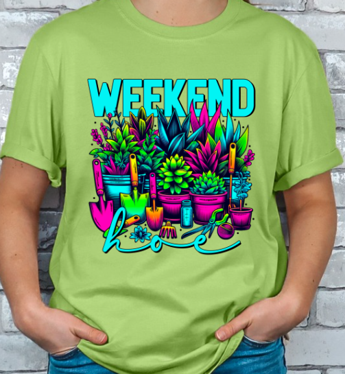 Weekend Hoe Gardening Graphic T-shirt