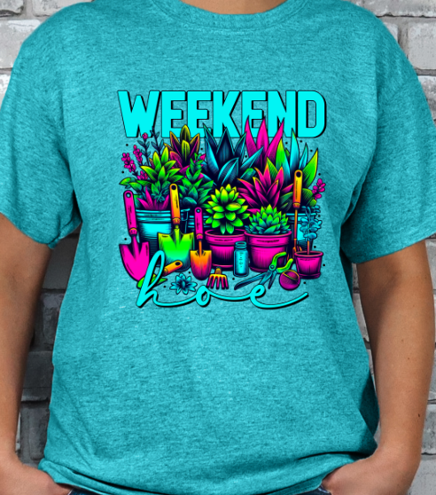 Weekend Hoe Gardening Graphic T-shirt