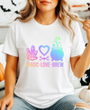 Magic Love Brew T-Shirt | Witchy Crystal Cauldron Graphic Tee