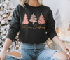 Merry Christmas Pastel Trees Sweatshirt – Cozy Holiday Vibes
