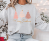 Merry Christmas Pastel Trees Sweatshirt – Cozy Holiday Vibes