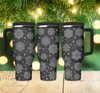 Snowflake Engraved Stainless Steel Travel Mug – Winter Design