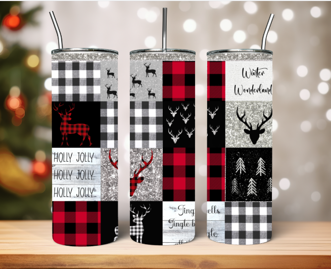 Buffalo Plaid Tumbler