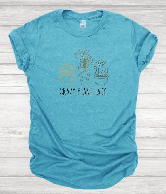 Crazy Plant Lady - Solid or Bleached tee