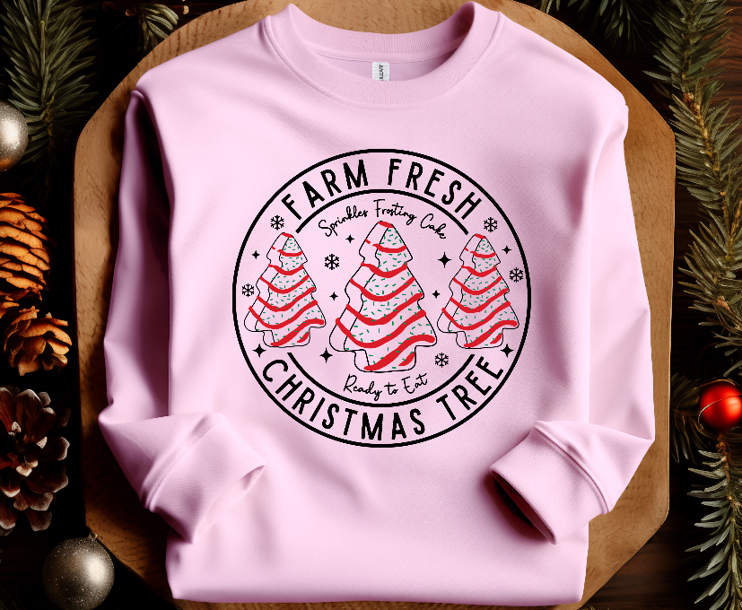 Farm Fresh Christmas Tree Cakes Sweatshirt