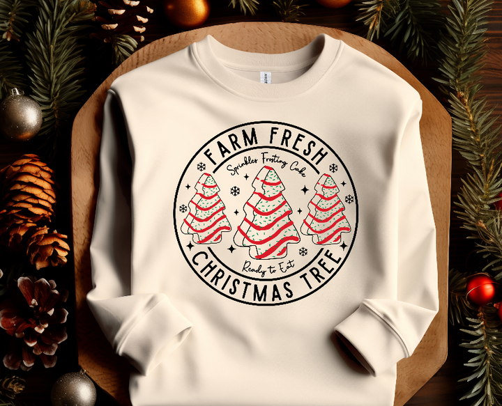 Farm Fresh Christmas Tree Cakes Sweatshirt