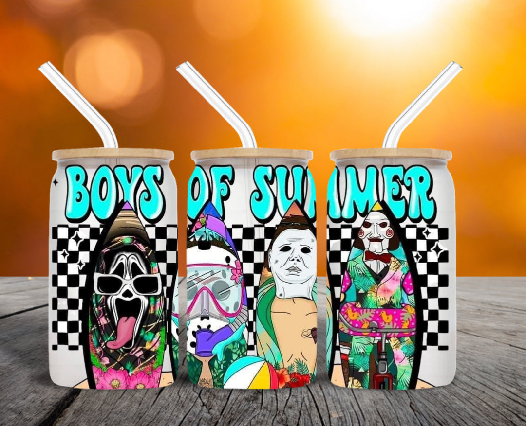 Boys of Summer - 16 oz Frosted Glass