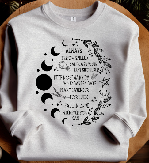 Salt Rosemary Lavender Luck | Practical Magic Sweatshirt