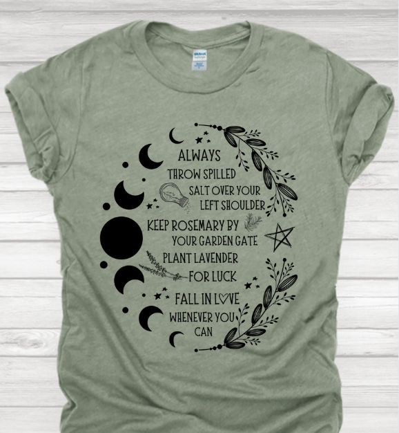 Salt Rosemary Lavender Luck | Practical Magic T-shirt