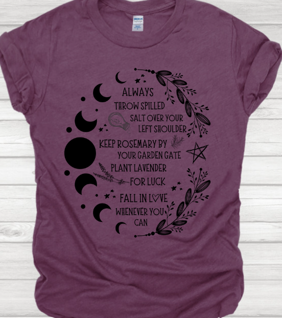 Salt Rosemary Lavender Luck | Practical Magic T-shirt