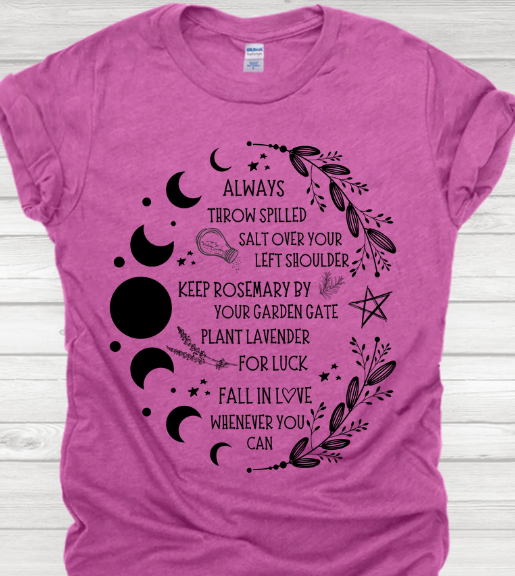 Salt Rosemary Lavender Luck | Practical Magic T-shirt