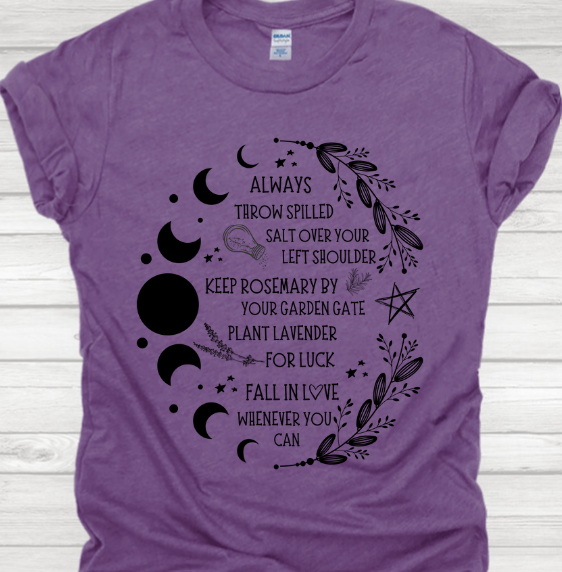 Salt Rosemary Lavender Luck | Practical Magic T-shirt