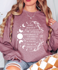Salt Rosemary Lavender Luck | Practical Magic Sweatshirt