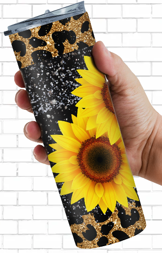 Glitter Sunflower Tumbler