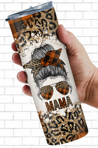 Messy Bun Mama Double Wall Insulated Tumbler - 15 oz, 20 oz, 30 oz with Lid & Straw