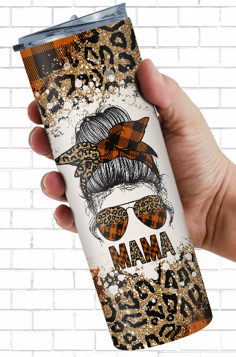 Messy Bun Mama Double Wall Insulated Tumbler - 15 oz, 20 oz, 30 oz with Lid & Straw